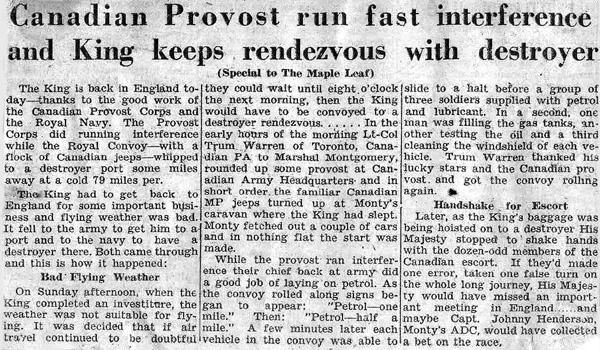WWII Newspaper clipping.