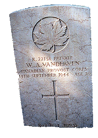 Pte Vanderveen Grave marker