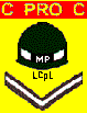 MP Helmet and LCpl rank logo.