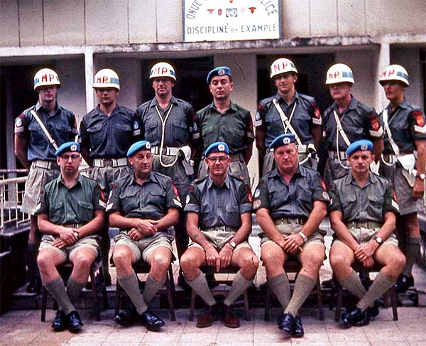 Group photo of the members of the Canadian Provost Corps serving in the Congo - 1964.