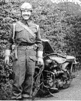 Former CF Director Of Security and his motorcycle during WWII.