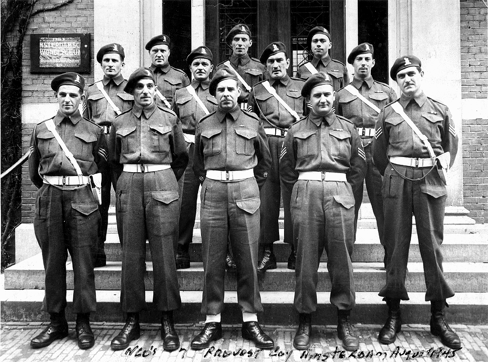 Photo of WOs and Sgts of # 7 Pro Coy, Holland-1945.