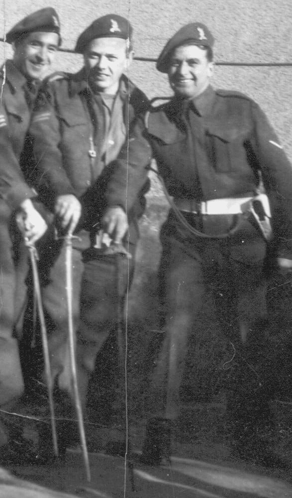 Image of 3 members of the C Pro C in Varel, Germany-1945.
