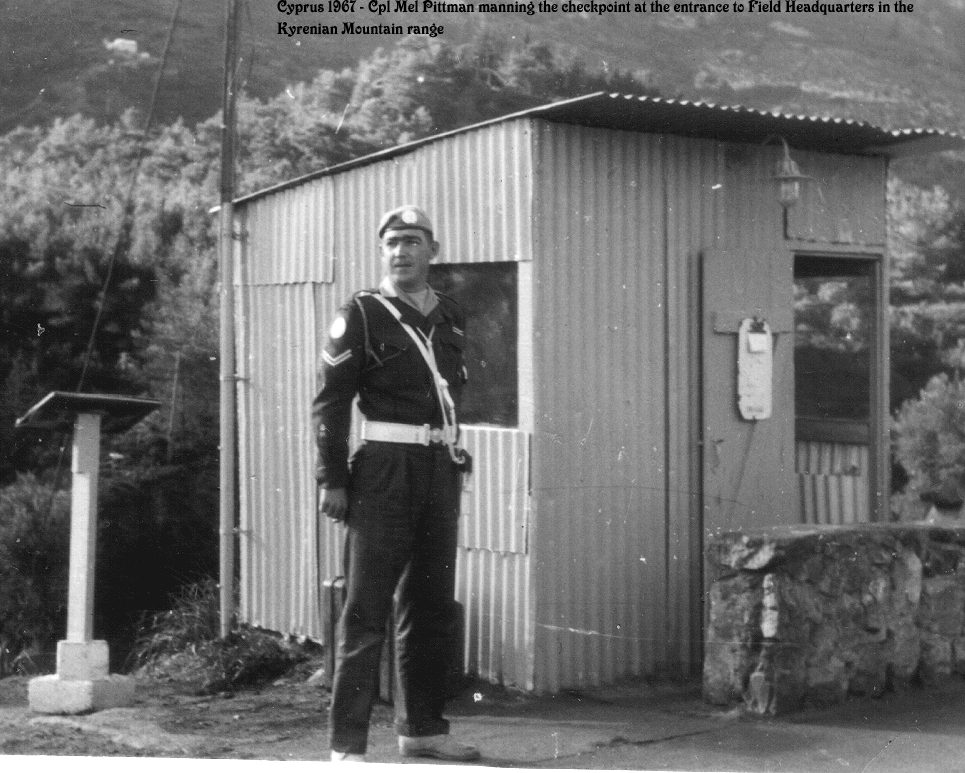 Image of Cpl Mel Pittman, Cyprus 1967.