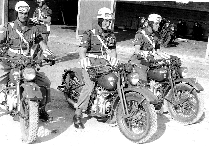 Motorcycle training at Camp Shilo - 1956.