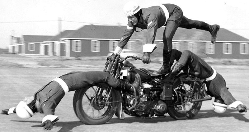 Photo of the C Pro C School Motorcycle Display Team- 1955.